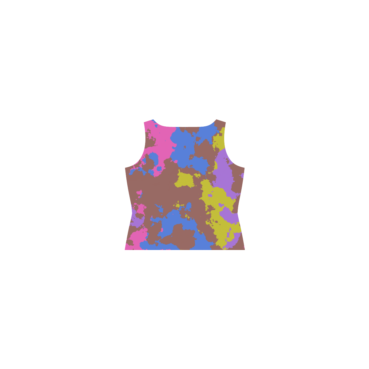 Retro texture Sleeveless Splicing Shift Dress(Model D17)