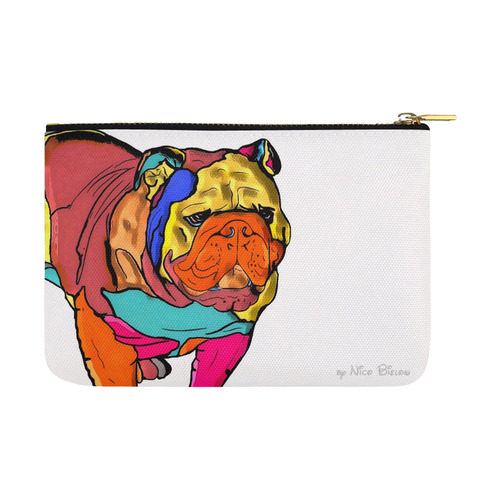 Bulldog Popart by Nico Bielow Carry-All Pouch 12.5''x8.5''