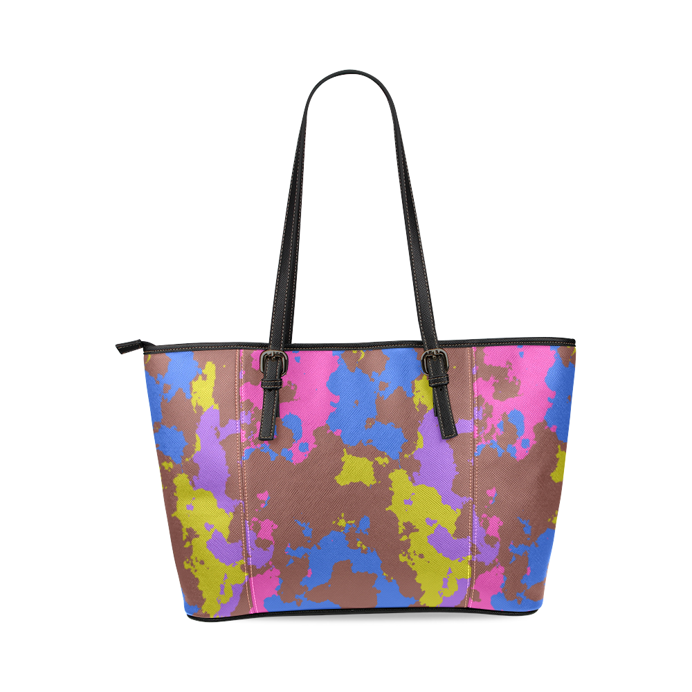 Retro texture Leather Tote Bag/Large (Model 1640)