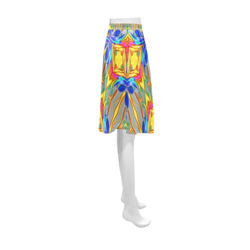 Abstract Colorful Ornament A Athena Women's Short Skirt (Model D15)