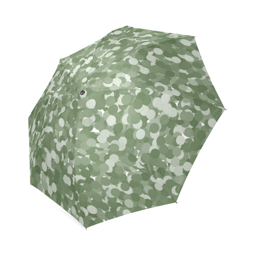 Kale Polka Dot Bubbles Foldable Umbrella (Model U01)
