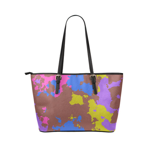 Retro texture Leather Tote Bag/Large (Model 1651)