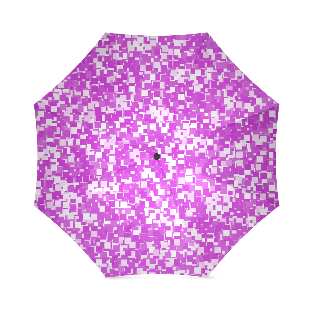 Dazzling Violet Pixels Foldable Umbrella (Model U01)
