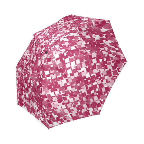 Cerise Pixels Foldable Umbrella (Model U01)
