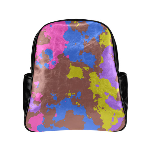 Retro texture Multi-Pockets Backpack (Model 1636)