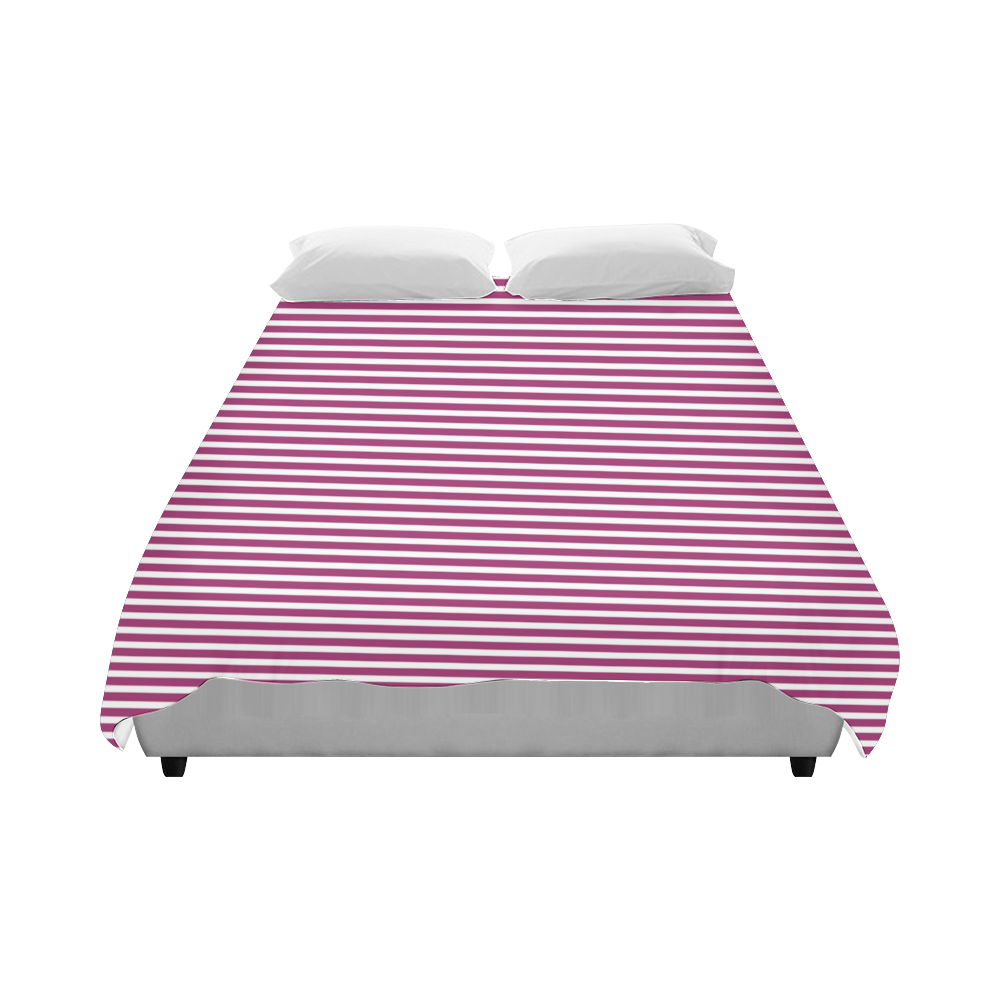 Festival Fuchsia Stripes Duvet Cover 86"x70" ( All-over-print)