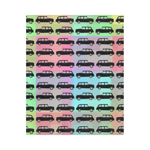 London Taxi Cab Pattern Duvet Cover 86"x70" ( All-over-print)