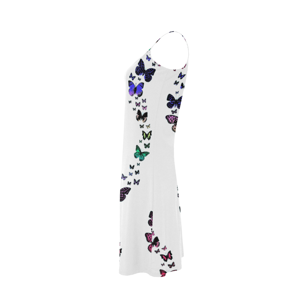 Rainbow Butterflies Alcestis Slip Dress (Model D05)