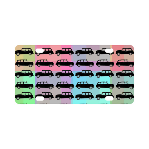 London Taxi Cab Pattern Classic License Plate