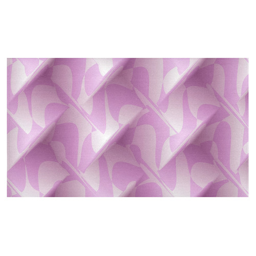 Subtle Light Purple Cubik - Jera Nour Cotton Linen Tablecloth 60"x 104"