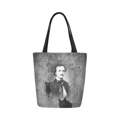 E.A. Poe - The Black Cat Canvas Tote Bag (Model 1657)