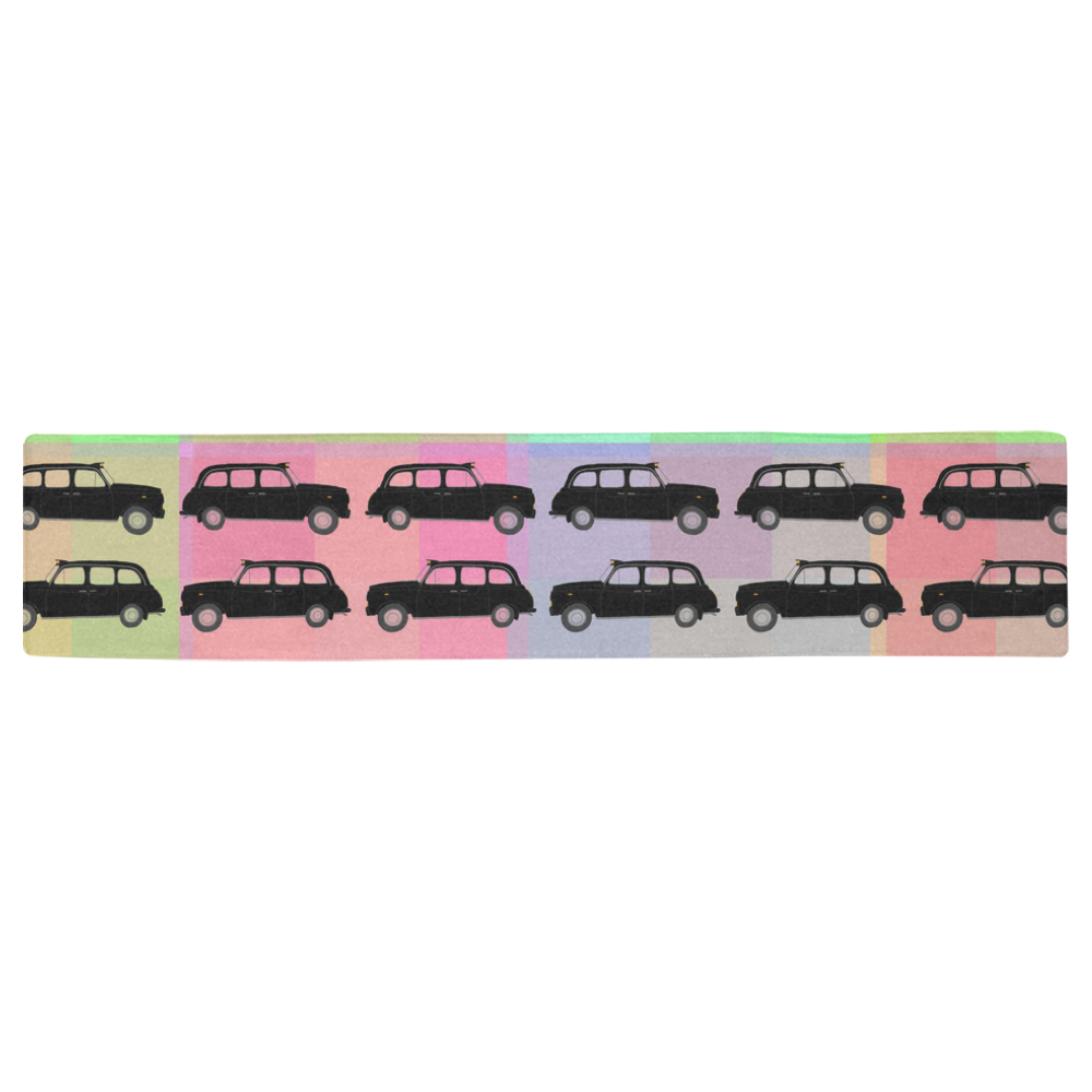 London Taxi Cab Pattern Table Runner 16x72 inch