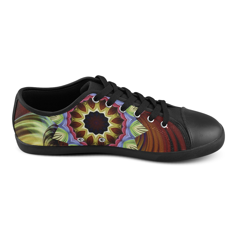 Love Energy Mandala Canvas Shoes for Women/Large Size (Model 016)