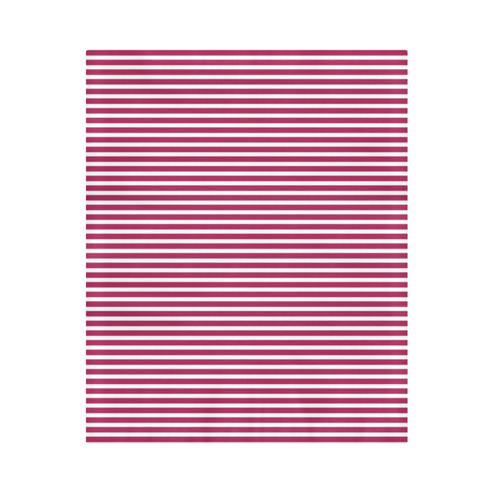 Cerise Stripes Duvet Cover 86"x70" ( All-over-print)