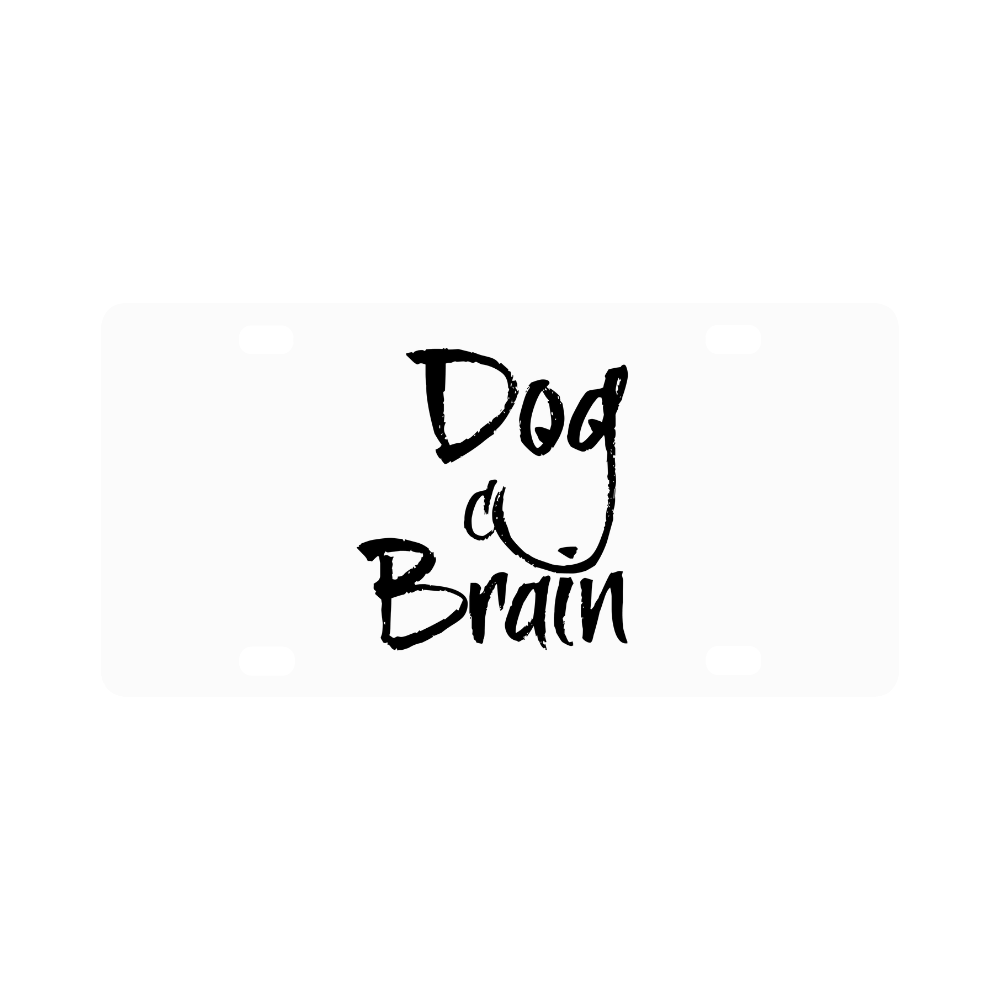 Dog Brain Classic License Plate