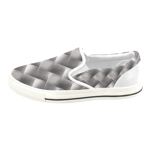 Metallic Tile - Jera Nour Men's Unusual Slip-on Canvas Shoes (Model 019)