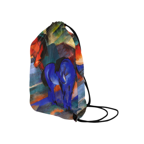 Red and Blue Horse by Franz Marc Medium Drawstring Bag Model 1604 (Twin Sides) 13.8"(W) * 18.1"(H)