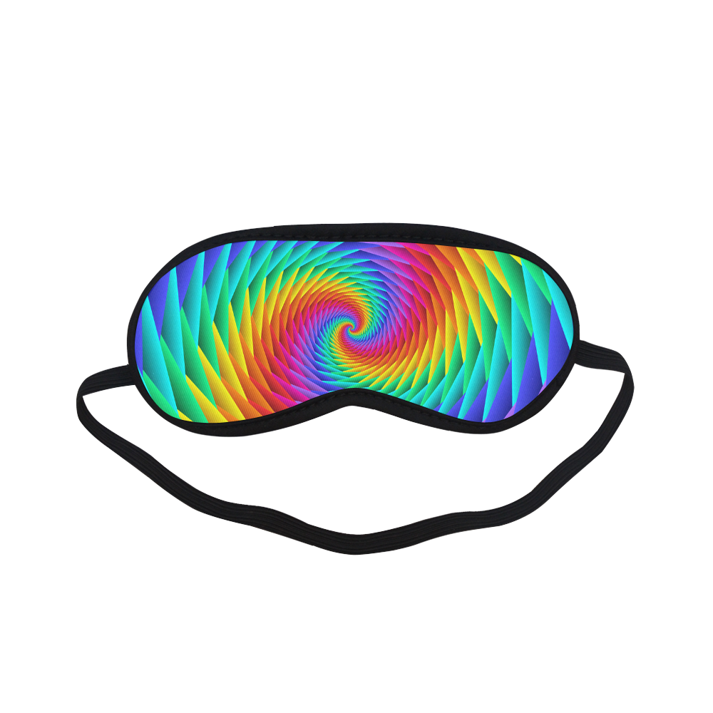 Psychedelic Rainbow Spiral Sleeping Mask