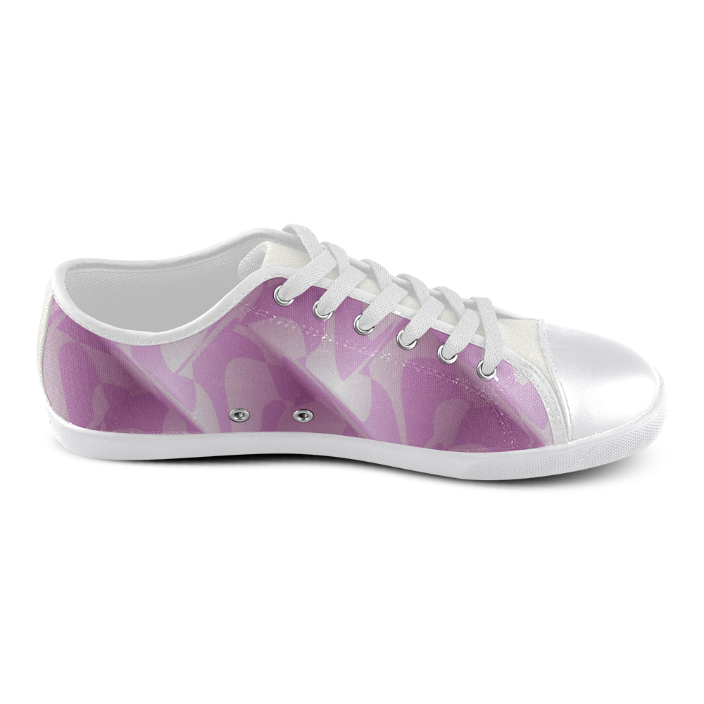 Subtle Light Purple Cubik - Jera Nour Canvas Shoes for Women/Large Size (Model 016)