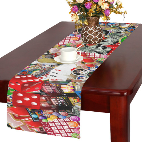 Las Vegas Icons - Gamblers Delight Table Runner 14x72 inch