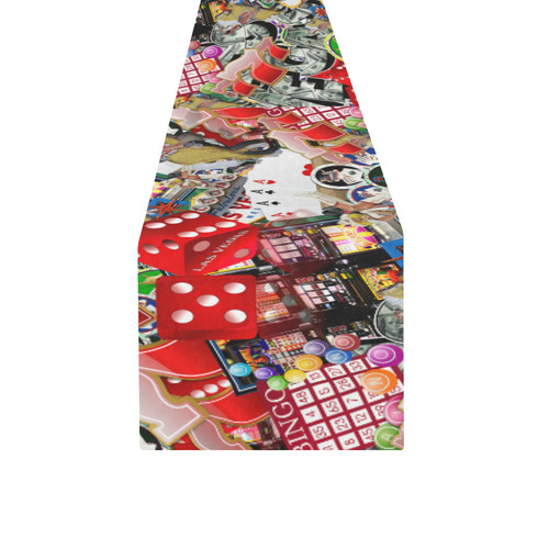 Las Vegas Icons - Gamblers Delight Table Runner 14x72 inch