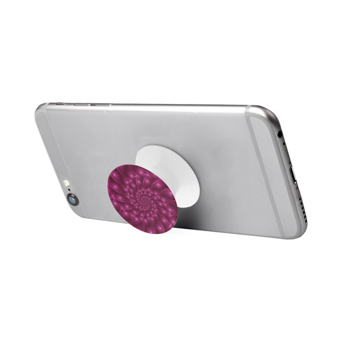 Glossy Plum Pink Spiral Fractal Air Smart Phone Holder