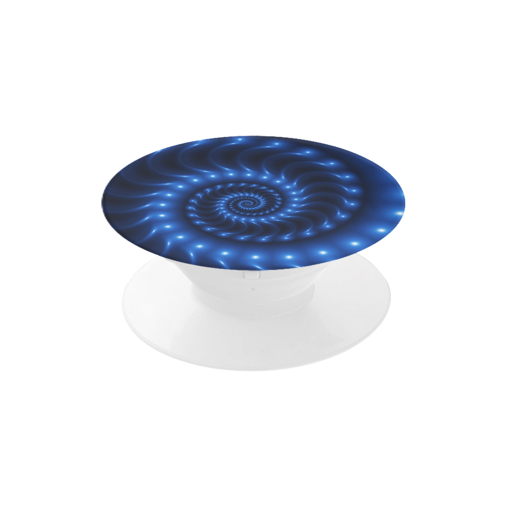 Glossy Blue Spiral Fractal Air Smart Phone Holder