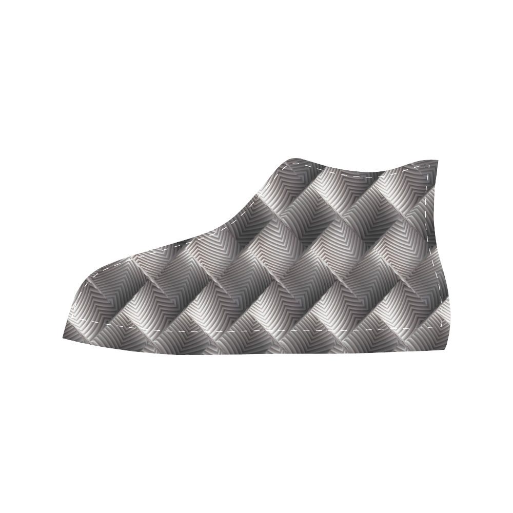 Metallic Tile - Jera Nour Aquila High Top Microfiber Leather Men's Shoes (Model 032)