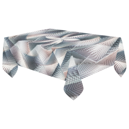 Metallic Petals - Jera Nour Cotton Linen Tablecloth 60"x 104"