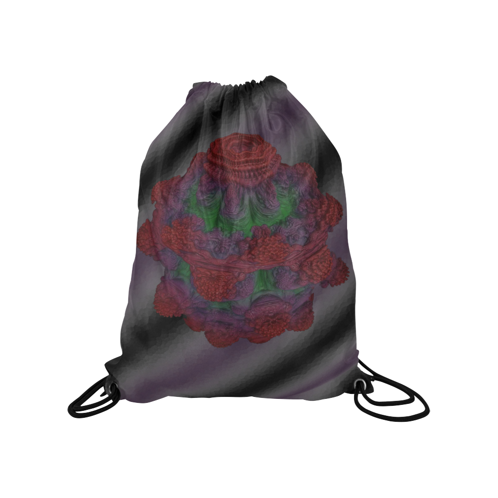 Alien Box in a Bubble between the Dimensions Medium Drawstring Bag Model 1604 (Twin Sides) 13.8"(W) * 18.1"(H)