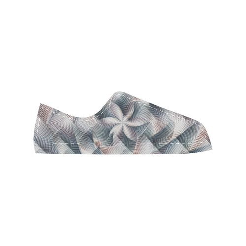 Metallic Petals - Jera Nour Canvas Women's Shoes/Large Size (Model 018)