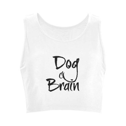 Dog Brain Women's Crop Top (Model T42)