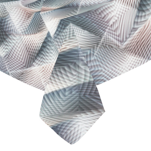 Metallic Petals - Jera Nour Cotton Linen Tablecloth 52"x 70"
