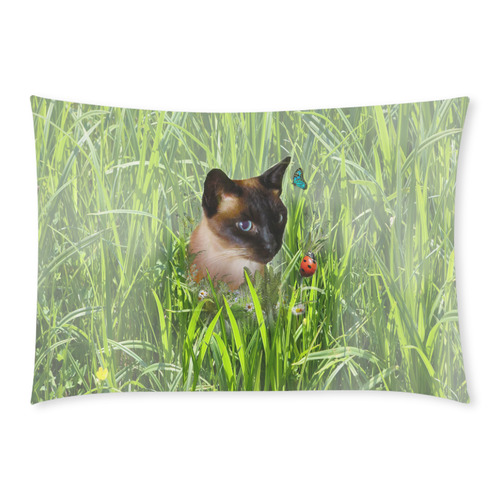 sophie in tall grass Custom Rectangle Pillow Case 20x30 (One Side)