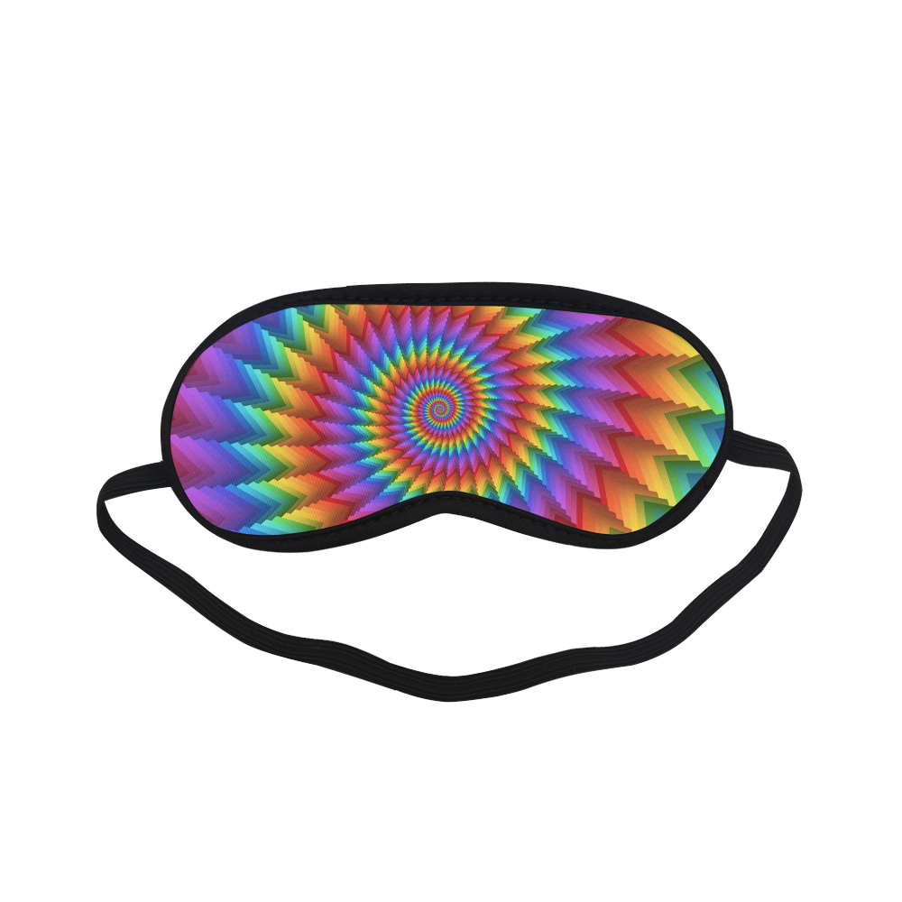 Psychedelic Rainbow Spiral Sleeping Mask