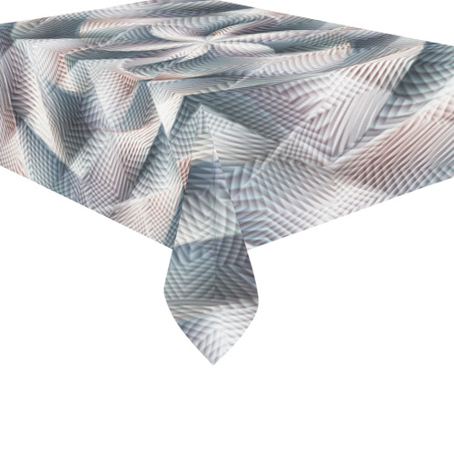 Metallic Petals - Jera Nour Cotton Linen Tablecloth 60"x 84"