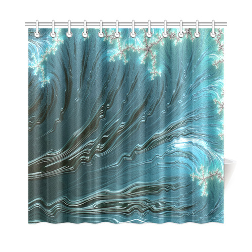Big Wave Fine Fractal Waves Ocean, Bacova La Mer Shower Curtains