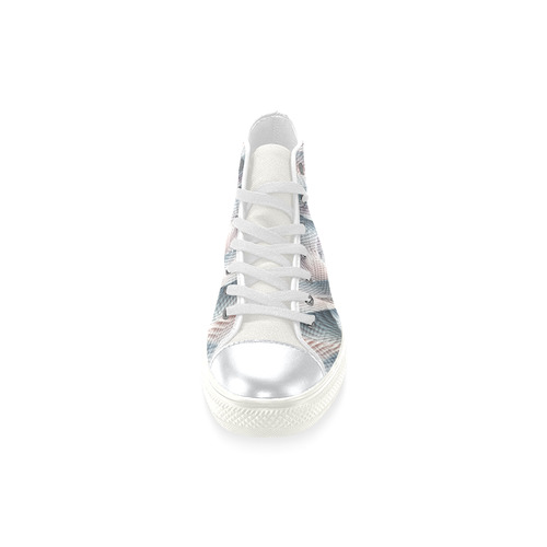 Metallic Petals - Jera Nour High Top Canvas Women's Shoes/Large Size (Model 017)