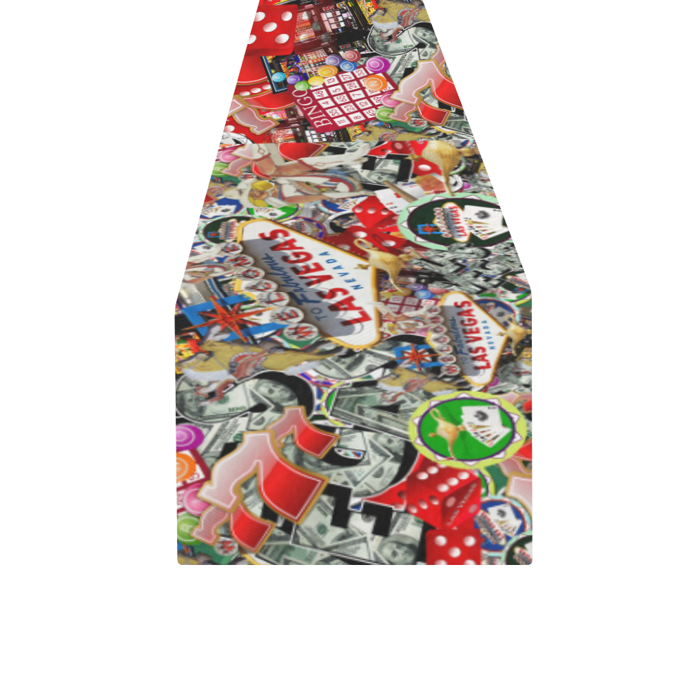Las Vegas Icons - Gamblers Delight Table Runner 16x72 inch