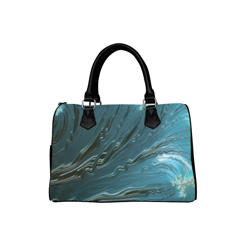 Big Wave Fine Fractal Waves Ocean Boston Handbag (Model 1621)