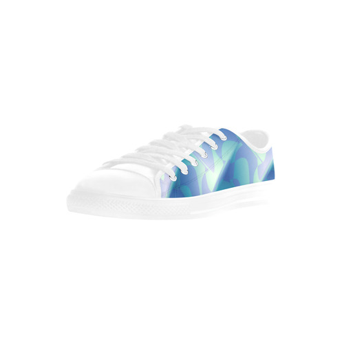 Subtle Blue Cubik - Jera Nour Aquila Microfiber Leather Men's Shoes (Model 031)