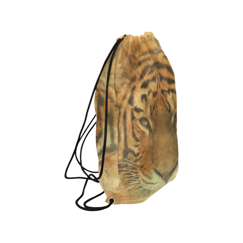 Tiger In The Moon Medium Drawstring Bag Model 1604 (Twin Sides) 13.8"(W) * 18.1"(H)