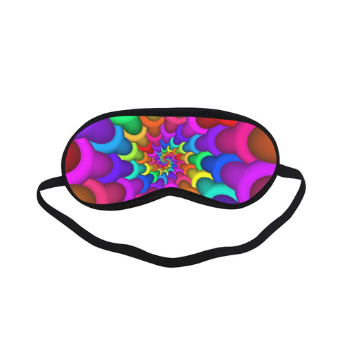 Psychedelic Rainbow Spiral Sleeping Mask