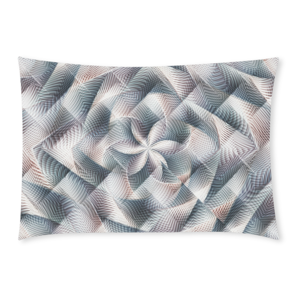 Metallic Petals - Jera Nour Custom Rectangle Pillow Case 20x30 (One Side)