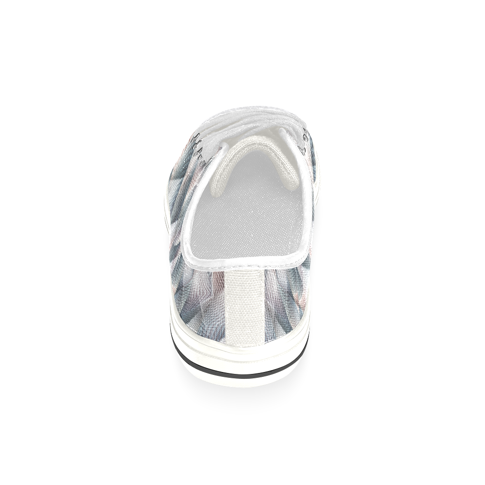 Metallic Petals - Jera Nour Canvas Women's Shoes/Large Size (Model 018)