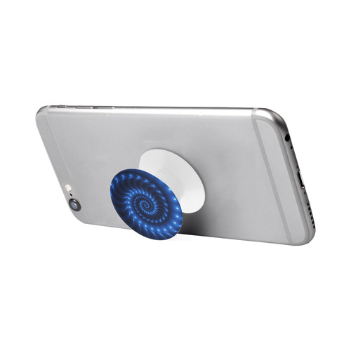 Glossy Blue Spiral Fractal Air Smart Phone Holder