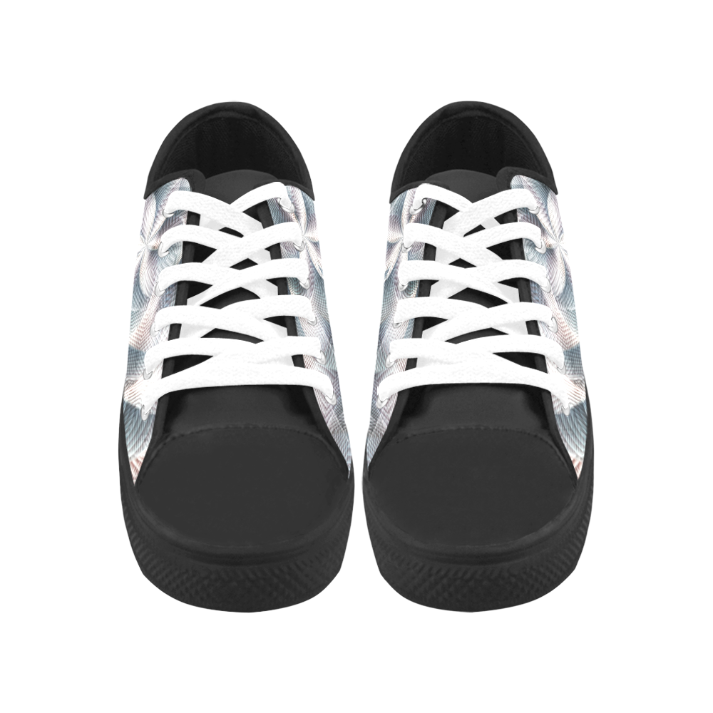 Metallic Petals - Jera Nour Aquila Microfiber Leather Women's Shoes/Large Size (Model 031)