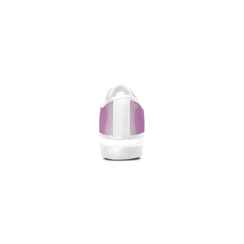 Subtle Light Purple Cubik - Jera Nour Women's Canvas Zipper Shoes/Large Size (Model 001)
