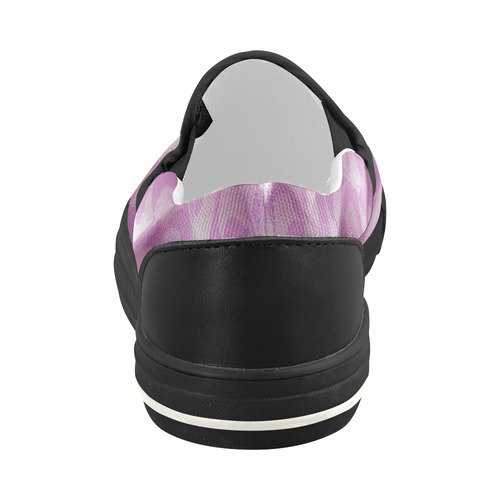 Subtle Light Purple Cubik - Jera Nour Women's Slip-on Canvas Shoes (Model 019)