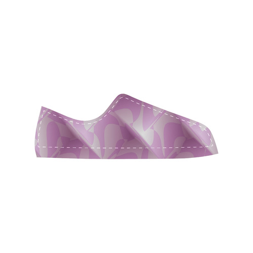 Subtle Light Purple Cubik - Jera Nour Canvas Women's Shoes/Large Size (Model 018)